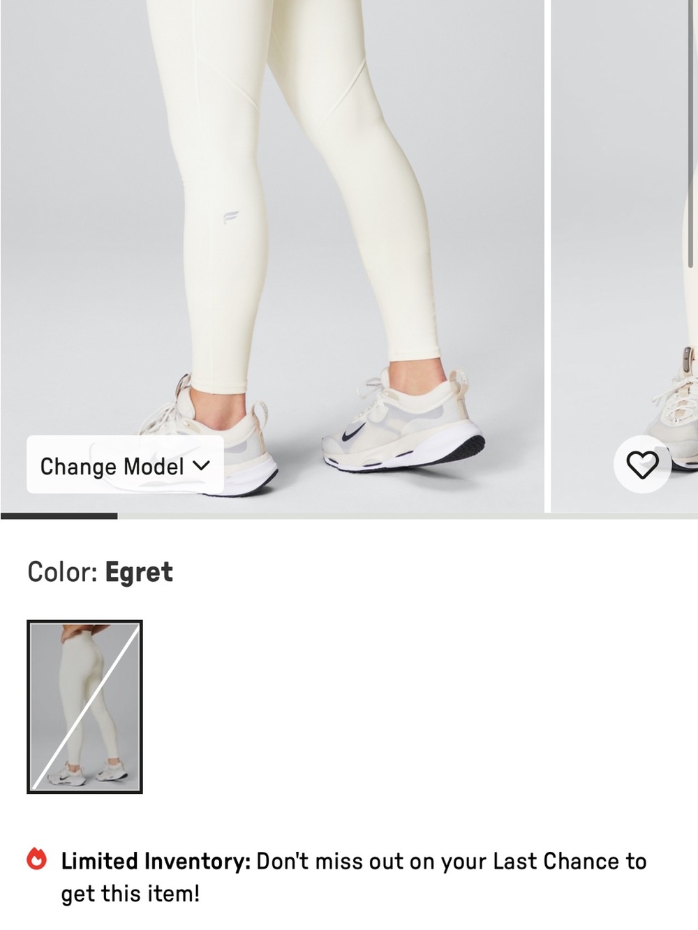Fabletics Egret High-Rise Leggings — Egret Color